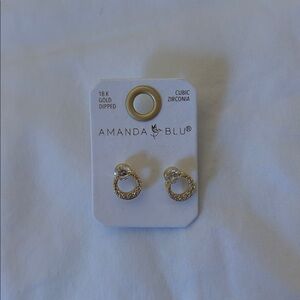 Half moon gold dipped earrings